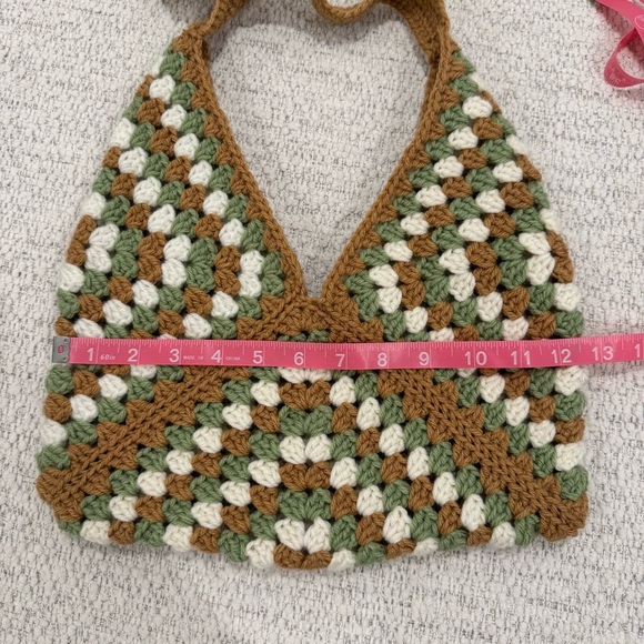 Crochet Boho Shoulder Sling Bag Handmade - Picture 5 of 6